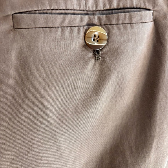 BRUNELLO CUCINELLI Sz 6 Khaki Pants Trousers Cotton Elastane Blend Pockets - Picture 8 of 13